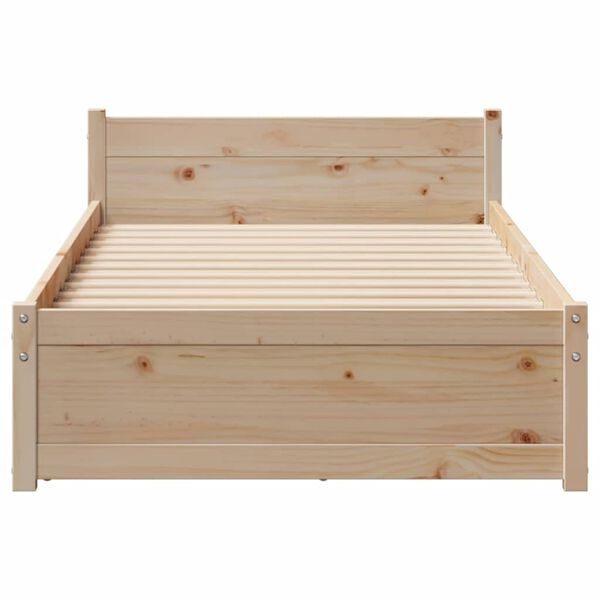 vidaXL Bedframe zonder matras massief grenenhout 100x200 cm