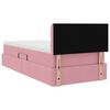 vidaXL Opbergbed met LED met matras met LED Roze 90 x 200 cm Fluweel