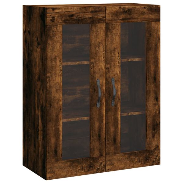 vidaXL Wandkast 69,5x34x90 cm bewerkt hout gerookt eikenkleurig