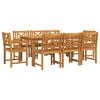 vidaXL Tuin eettafelset 9 pcs Bruin Massief Acaciahout