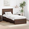 vidaXL Bedframe met hoofdeinde Bruin Eiken 80 x 200 cm Bewerkt hout