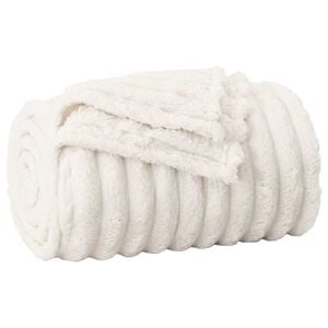 vidaXL plaid Cr&egrave;mekleurig 240 x 220 cm 1.37 kg Fleece