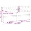 vidaXL Gestoffeerd hoofdbord Zwart 180 cm Massief grenenhout