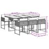 vidaXL 7-delige Tuinset met kussens poly rattan beige