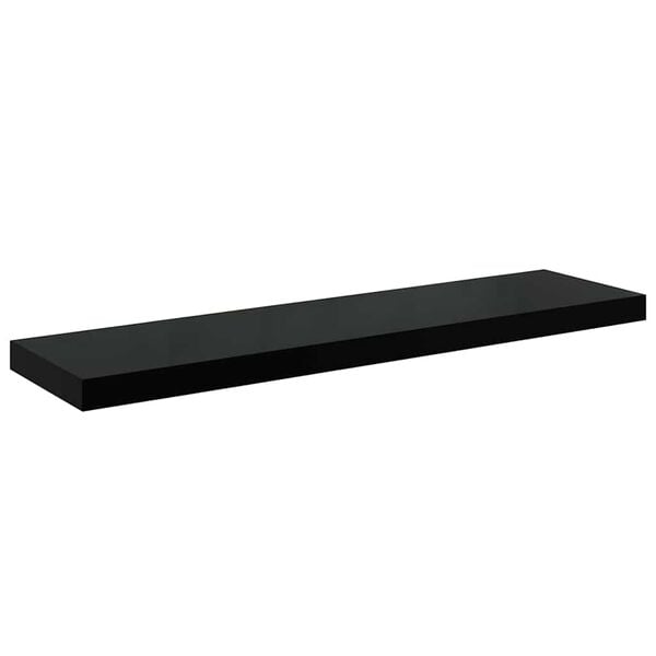 vidaXL Wandschap zwevend 90x23,5x3,8 cm MDF hoogglans zwart