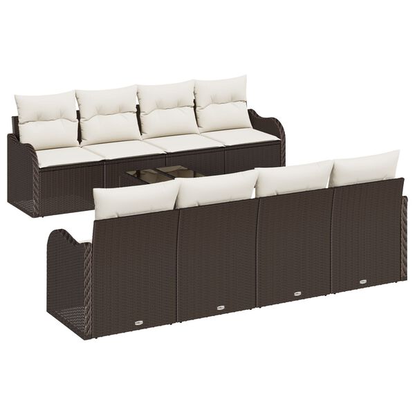 vidaXL Tuin Sofa Set Bruin 55 x 55 x 37 cm poly rattan