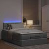 vidaXL Ottoman bed met matras en LED's 120x200 cm stof lichtgrijs