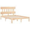 vidaXL Bedframe met hoofdbord massief hout