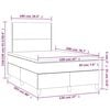 vidaXL Boxspring met matras en LED stof lichtgrijs 120x200 cm
