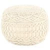 vidaXL Poef macram&eacute; handgemaakt 45x30 cm katoen