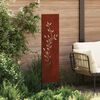 vidaXL Tuin Privacy Screen Bloemen Roestig 32 x 140 cm Cortenstaal