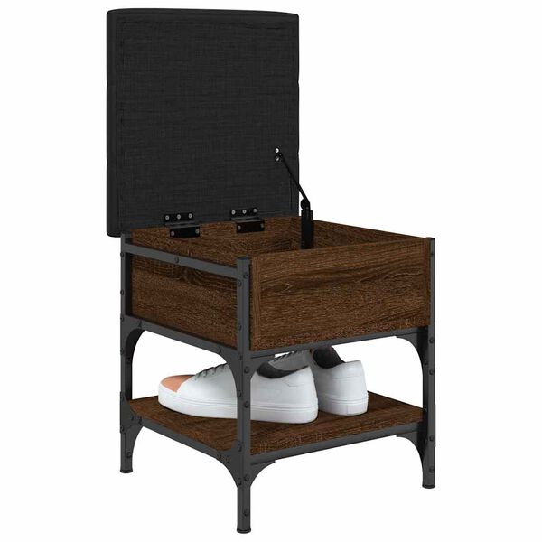 vidaXL Schoenenbank 42x42x45 cm bewerkt hout bruin eikenkleur