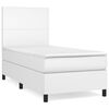 vidaXL Boxspring met matras kunstleer wit 80x200 cm