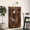 vidaXL Dressoir FLORIN Gerookt eiken 55,5 x 29 x 103 cm Bewerkt hout