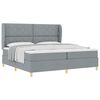 vidaXL Boxspringbed met Matras Donkergrijs 90x190 cm Lichtgrijs