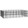 vidaXL Hondenkennel 36,86 m&sup2; staal