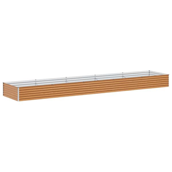 vidaXL Verhoogde plantenbak 485 x 100 x 36 cm Gegalvaniseerd staal