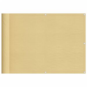 vidaXL Balkonscherm 75x300 cm 100% oxford polyester zandkleurig