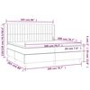 vidaXL Boxspring met matras stof zwart 200x200 cm