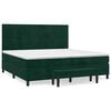 vidaXL Boxspring met matras fluweel donkergroen 200x200 cm
