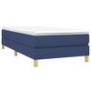 vidaXL Boxspring met matras stof blauw 90x190 cm