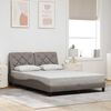 vidaXL Bedframe zonder matras stof taupe 140x190 cm