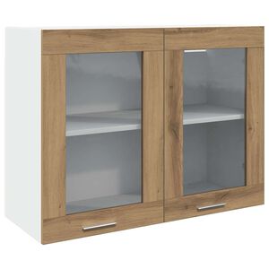 vidaXL Bovenkast Lyon 80x31x60 cm bewerkt hout artisanaal eikenkleurig