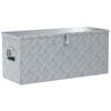 vidaXL Opbergkist 90,5x35x40 cm aluminium zilverkleurig