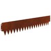 vidaXL Gazonrand 20 st 103 x 20 cm Staal Roestkleurig
