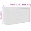 vidaXL Dressoir 120x36x69 cm bewerkt hout wit