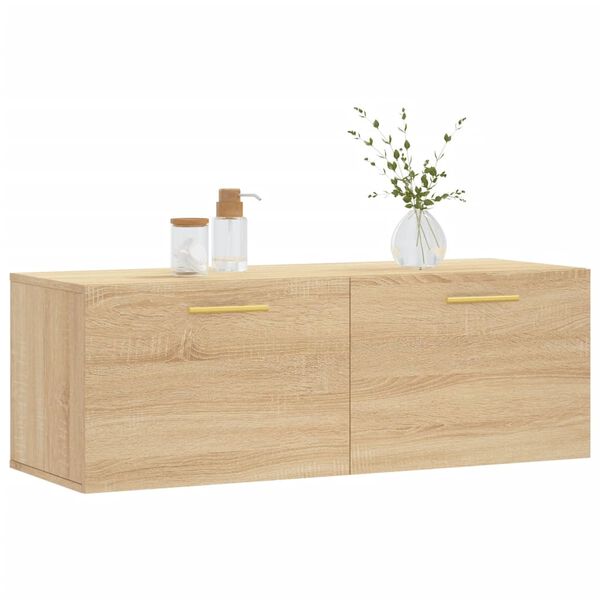vidaXL Wandkast 100x36,5x35 cm bewerkt hout sonoma eikenkleurig