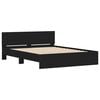 vidaXL Bedframe met hoofdeinde zwart 140x200 cm