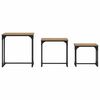 vidaXL Nesting Koffietafel 3 pcs artisanaal eikenkleurig