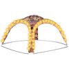 vidaXL Partytent met LED en 4 zijwanden 3,6x3,6x2,3 m camouflage