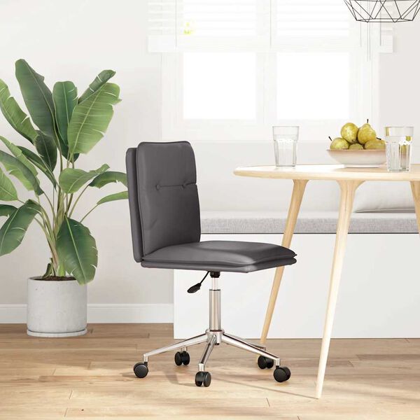 vidaXL Eetkamerstoel kunstleer grijs