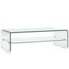 vidaXL Salontafel 98x45x31 cm gehard glas transparant