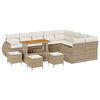 vidaXL Tuin Sofa Set met kussen 13 pcs beige en cr&egrave;mekleurig