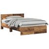vidaXL Bedframe met Hoofdeinde Oud hout 193 x 125 x 70 cm Bewerkt hout