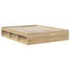 vidaXL Bedframe met hoofdeinde Sonoma 160 x 200 cm Bewerkt hout