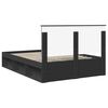 vidaXL Bedframe met hoofdeinde Zwart 140 x 200 cm Massief grenenhout