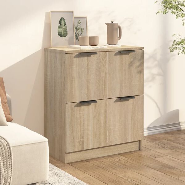 vidaXL Dressoir 60x30x70 cm bewerkt hout sonoma eikenkleurig