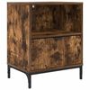 vidaXL Nachtkastje met lade Gerookt eiken 49 x 36 x 61 cm Bewerkt hout