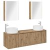 vidaXL Badkamerkastenset 5 st Artisanaal eiken Bewerkt hout