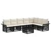 vidaXL Tuinbankenset 8 pcs Zwart poly rattan