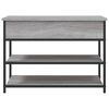 vidaXL Schoenenbankje 70x42,5x50 cm bewerkt hout grijs sonoma eiken