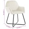 vidaXL Eetkamerstoelen 4 st fluweel crèmekleurig