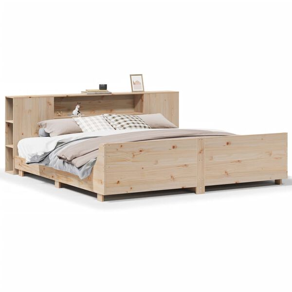 vidaXL Bedframe zonder matras massief grenenhout 180x200 cm