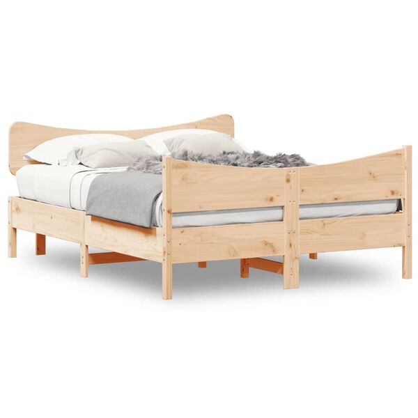 vidaXL Bedframe zonder matras massief grenenhout 160x200 cm