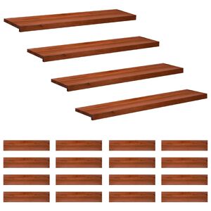 vidaXL Trapmatten 20 st Bruin 120 x 30 x 2 cm Massief beukenhout