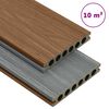 vidaXL Terrasplanken met accessoires 10 m&sup2; 4 m HKC bruin en grijs